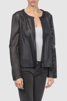 Tory Burch Leather Outerwear - Lyst