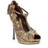 Alexander Mcqueen Leaf Platform Shoe in Gold - Lyst