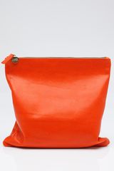 Clare Vivier Fold-over Clutch in Orange