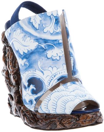 Rodarte Ming Carved Wedge Shoe - Lyst