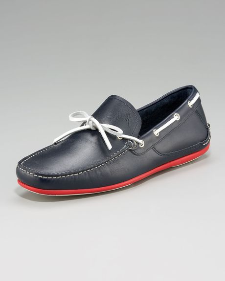 Ferragamo Mango Four Boat Shoe in Blue for Men