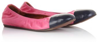Lanvin Cap Toe Ballet Flat - Lyst
