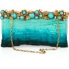 Valentino Embellished Ombré Chiffon Clutch in Blue - Lyst