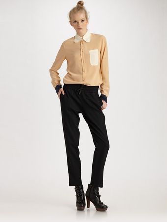 See By Chloé Wool Flannel Joggings Pants - Lyst