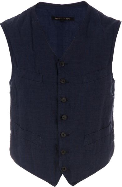 Christian Peau Waistcoat in Black for Men - Lyst