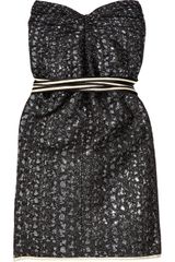 Marc Jacobs Strapless Metallic-jacquard Mini Dress