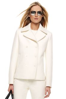 Michael Kors Felted Peacoat - Lyst