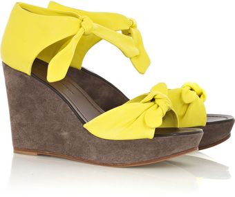 Sigerson Morrison Leather Wedge Sandals - Lyst
