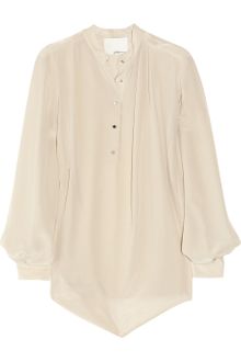 3.1 Phillip Lim Asymmetric Silk Crepe De Chine Blouse - Lyst