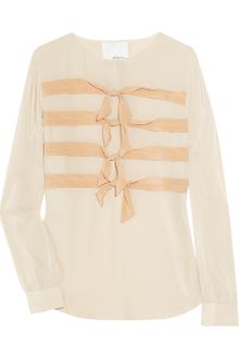 3.1 Phillip Lim Bow-front Silk Crepe De Chine Blouse - Lyst