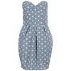 Aryn K. Aryn K Womens Polka Dot Strapless Dress  Blue Multi in Blue - Lyst