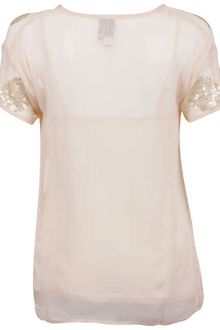 Aryn K. Aryn K Womens Sequin Sheer Blouse - Pink - Lyst