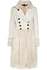 Burberry Prorsum Nappa Leather and Rabbit Coat