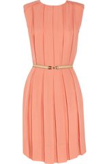 Chloé Pleated Silk-crepe Dress