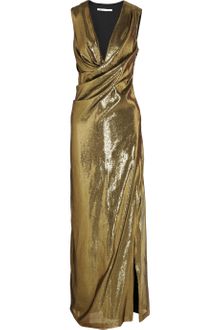 Diane Von Furstenberg Isadora Silk-blend Lamé Gown - Lyst