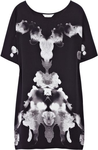 Rorschach Silk-crepe T-shirt Dress 