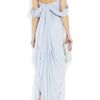 Marchesa Embellished Silkchiffon Strapless Gown in Blue (lavender) - Lyst