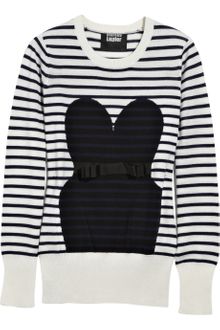 Markus Lupfer Striped Bodice Merino Wool Sweater - Lyst
