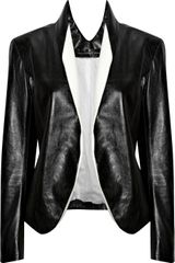 Theyskens' Theory Juji Glazed-leather Jacket