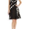 Zac Posen Printed Silkchiffon and Mesh Dress in Black - Lyst
