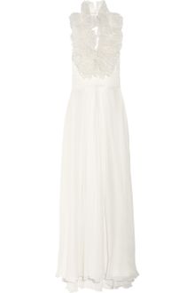 Notte By Marchesa Ruffled Silk-organza and Silk-chiffon Gown - Lyst