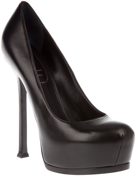 Yves Saint Laurent Platform Stiletto in Black - Lyst