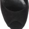 Yves Saint Laurent Palais Suede Peeptoe Pumps in Black - Lyst