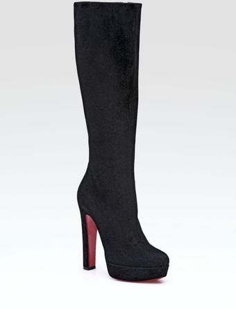 Christian Louboutin Bibi Botta Suede Boots - Lyst