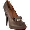 Givenchy Dark Taupe Leather Golf Fringe Platform Pumps in Brown (taupe) - Lyst
