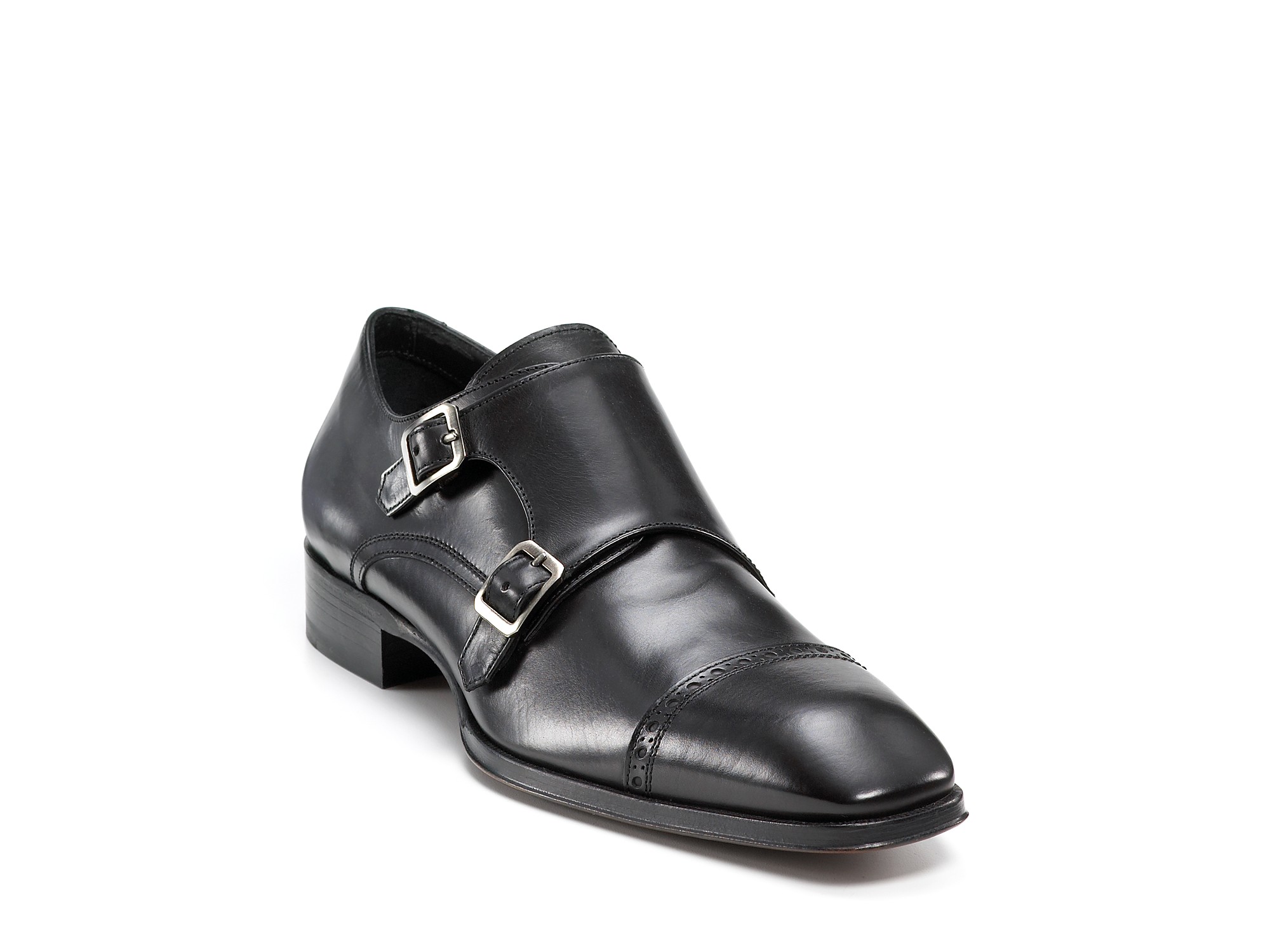 To Boot Webster Double Monk Strap Dress Shoes In Black For Men Nero Lyst 0278