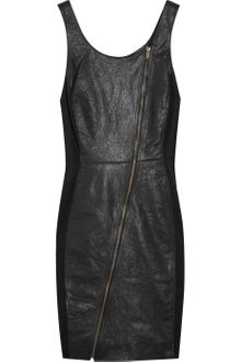 Gar-de Hutt Leather-panel Jersey Dress - Lyst