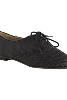 Steven By Steve Madden Black Woven Leather Mallorka Oxfords - Lyst