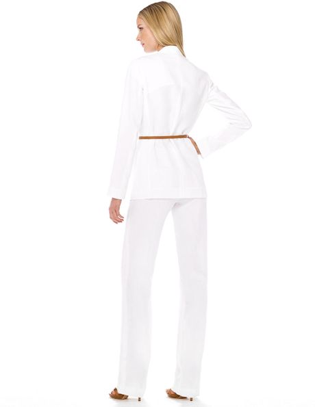 michael kors white linen pants