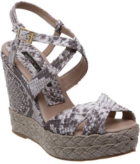 Pied A Terre Lupine Rope Edge Wedge Sandals Natural in Beige (natural) - Lyst