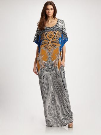 Etro Tribal Paisley Jersey T-shirt Dress - Lyst