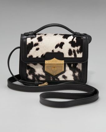 Alexander McQueen Printed Calf Hair Crossbody Bag, Medium - Lyst