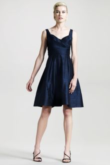 David Meister Signature Sleeveless Doupioni Dress - Lyst