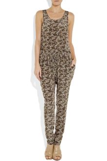 Emma Cook Floral-print Silk Crepe De Chine Jumpsuit - Lyst