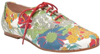 H By Hudson Flower Printed Oxfords - Lyst