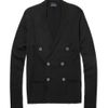 Lanvin Doublebreasted Wool Cardigan in Blue for Men (black) - Lyst