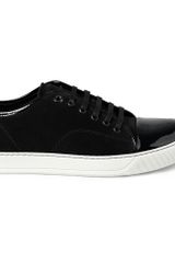 Lanvin Suede and Patent Leather Sneakers