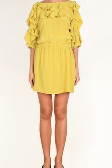 Tibi Heavy Washed Silk Short Dress - Lyst