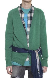 Balmain Wool Knit Cardigan Sweater - Lyst