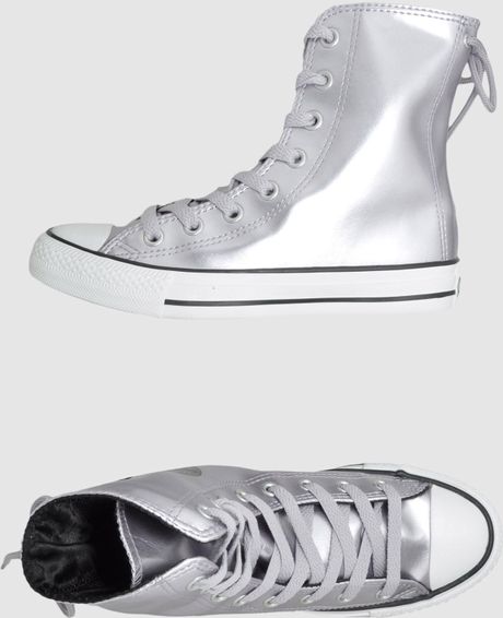 silver converse high tops