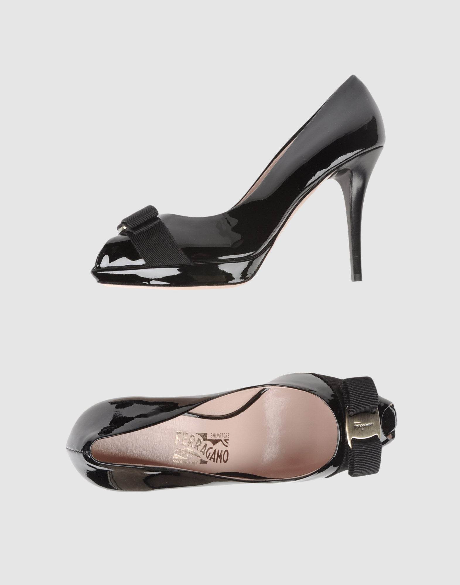 black pumps with open toe