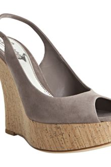 Gucci Mauve Suede Platform Sofia Slingback Wedges - Lyst