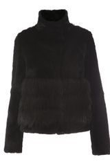 Max Mara Studio Rabbit and Fox Fur Jacket