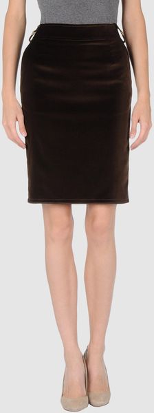 Roberta Scarpa Knee Length Skirt in Brown (blue) - Lyst