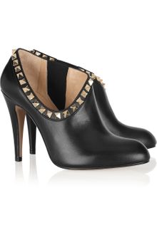 Valentino Studded Leather Ankle Boots - Lyst