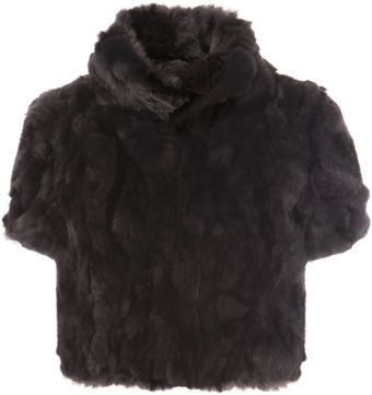 Weekend By Maxmara Cropped Rabbit Fur Jacket - Lyst